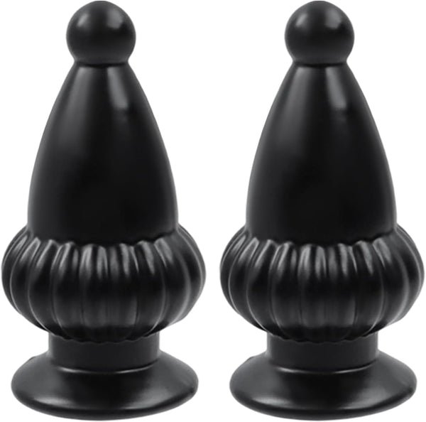 KUMGROT 1.81 Inch Lamp Shade Nut, M10x 1MM Black Aluminum Alloy Lamp