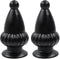 KUMGROT 1.81 Inch Lamp Shade Nut, M10x 1MM Black Aluminum Alloy Lamp