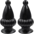 KUMGROT 1.81 Inch Lamp Shade Nut, M10x 1MM Black Aluminum Alloy Lamp