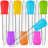 8 Pcs Liquid Droppers, SENHAI Silicone and Plastic Pipettes with Bulb Tip for Candy Oil Kitchen Kids Gummy Making