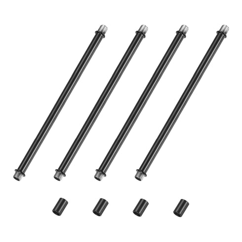 M METERXITY 4-Set Straight Pipe Lamp Stem Kit, 250mm(9.84") Long M10 Double End Thread