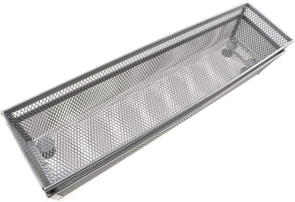 HAHIYO Stackable Mesh Tray Cup 12 x 3 x 2 inches, Sturdy Container for Desk Drawer Organizer, Home Office, School,