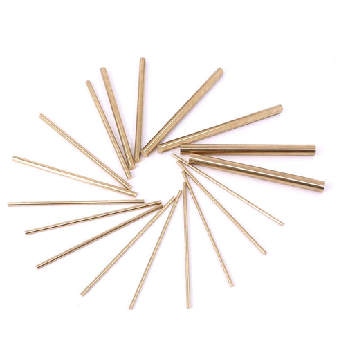 Swpeet 18Pcs Assorted Brass Solid Round Rod Lathe Bar Stock Kit - Diameter 2mm-8mm Length 100mm - Perfect for Various
