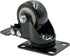 4Pcs 1.5 Inch Heavy Duty Swivel Caster Wheels, Rubber Base with Brake & Top Plate, Loading 50kg/110lbs, Black Rubber