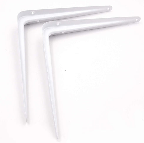 24 Packs 10 8 Inch KINJOEK x White Shelf Brackets, Heavy Duty Metal Wall Corner Angle Shelving Shelf Brackets