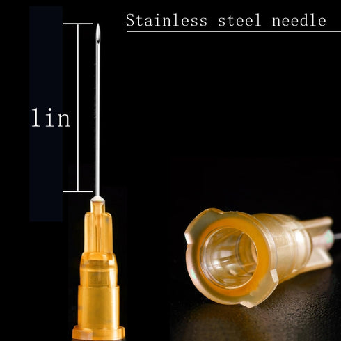 50 Pack 3ml 25Ga Plastic Dispensing Syringe Tool, Industrial Lab Consumables for Measuring Liquids