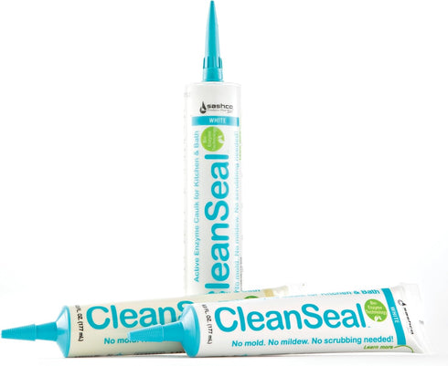 Clean Seal Active Enzyme Caulk, Almond, 6oz for Kitchen & Bath (Pack 1)