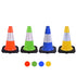 4 Pack 12 Inch (4, 12 Inch) Blue PVC Traffic Cones Black Base, Sport Training Cones for Soccer Drills, Outdoor Play