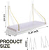 KjsEphitelian Hooks12x6.0in Cubicle Shelf For Fabric Walls With White Wooden Cubicle Shelf Hanging Gold Bracket Use