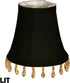 CS-315B-BLK/WH 3 5 4, Royal Designs, Inc. Beaded Bell Chandelier Shade, x x Black