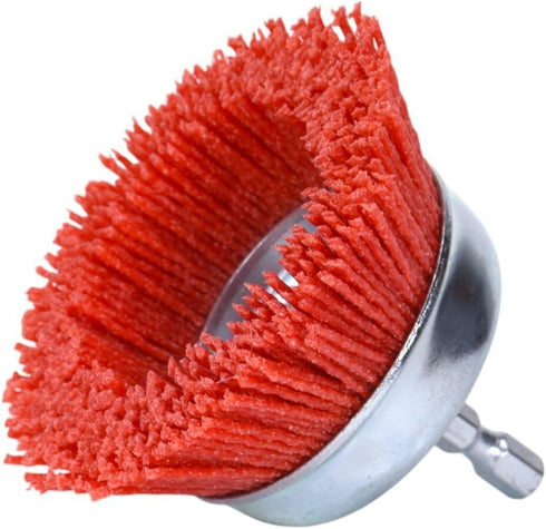 Century Drill & Tool 77231 3" Coarse Nylon End Brush, 80 Grit, 1/4" Shank, 4,500 RPM