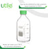 Utile 1000ml (33.8oz) Lab Media Bottle, 3.3 Borosilicate Glass Storage Bottle with Lid, PP Material