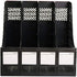 SAYEEC Desktop Magazine Holder, 4 Compartments Vertical File Organizer for Home Office and School (Black)