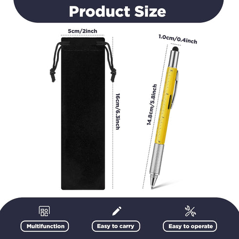24 6 1 Pcs Multitool Pen in Screwdriver Pen Gadget Stocking Stuffers Christmas Gifts for Dad Multitool Pen with Touch