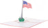 iGifts And Cards American Pride 3D Pop-Up Card - USA Flag for Veterans, Military, and Patriotic Holidays