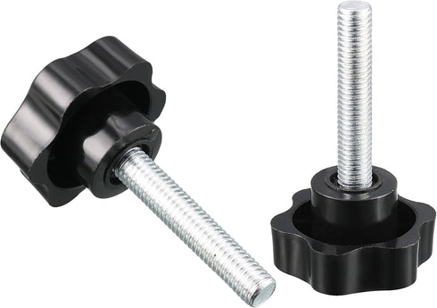 uxcell Clamping Screw Knob, 48mm Dia Plum Hex Shaped Grips Star Knob M10 x 50mm