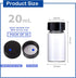 30Pcs 20mL Clear Glass Sample Vials, 5 dram Borosilicate Glass with Screwcap, PE Liner for Lab Liquid Sampling