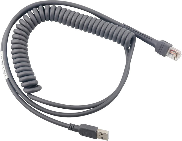 Sumicor Barcode Scanner USB Cord RJ45 Coiled Cable for LS9203i LS3578 LS4008i ds9908
