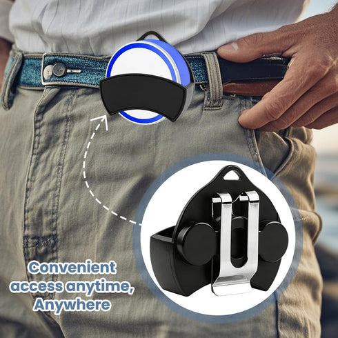 Trivolein 2.75" Zyn Holster Clip, Silicone Belt Clip & Magnetic Mount Compatible with Zyn Belt or Car Sun Visor