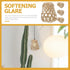 Sewroro 4pcs Bulb Woven Bamboo Lamp Shade Rustic Style Ceiling Lamp Chandelier Cover for Pendant Light Ceiling Fan