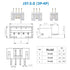 JST PH 2.0 mm Pitch 2-Pin/3-Pin/4-Pin JST Wiring Connecting IC Male Plugs, Female Sockets Housing, 150 Sets/750 Pieces
