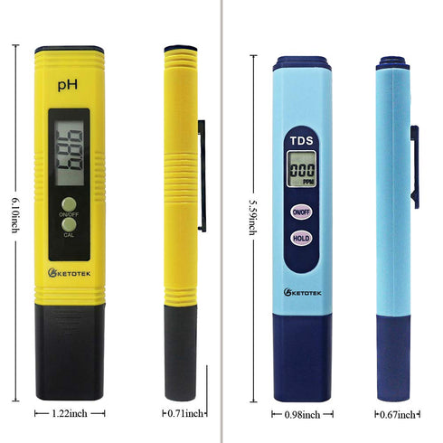 Digital pH & TDS Meters Water Quality Test Kit - 2 in 1 pH Pen Tester TDS PPM Meter for Hydroponic & Aquarium