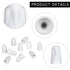 Zonon 36 Pcs White Ceramic Wire Connector Nuts, 18-8 AWG High Temperature Twist Caps for Repairs, Small Porcelain