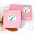 Baby Shower Stickers, Thank You for Showering Us with So Much Love, Pink Foot Stickers, 500 Labels Per Roll
