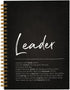 Leader Definition Lined Hardcover College Ruled Spiral Notebook Journal, 5.5×8.3 Inch, Best Leader Gifts