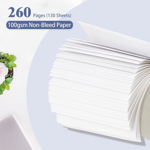 Filler Paper, 8.5” x 11” Lined Notebook Paper, 3 Holes College Rule with Dividers, 100gsm 260 Pages A4 Loose Leaf
