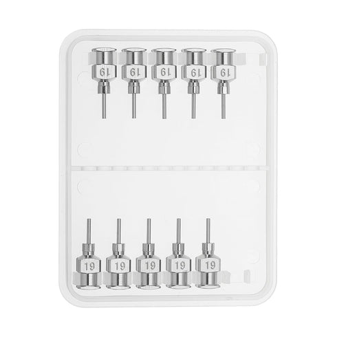 PATIKIL Bent Blunt Tip Dispensing Needle 19G, 10 Pcs Stainless Steel Liquid Dispenser Needles with Lure Lock
