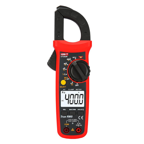 UNI-T Digital Clamp Meter UT202R, AC Current TRMS Volt Amp Ohm Meter, HVAC Clamp On Multimeter, Auto Ranging