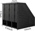 SAYEEC 1Pcs Collapsible Plastic Magazine File Holder Vertical Binder Storage Organizer for Desk Sturdy Upright Desktop Magazine Organizer Folder Rack for Office School Home (3 Compartments, Black) by SAYEEC
