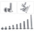 100Pcs/Bag M3 Machine Screws, 9 Types M3 Flat Head Stainless Steel SS304 Machine Countersunk Screw Bolt
