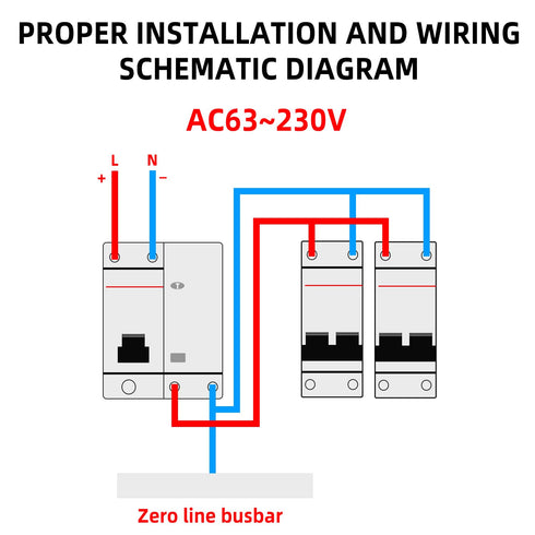 Aopin 10A 230V Miniature Circuit Breaker 1 Pole DZ47-63, DIN Rail Mount, Leakage Overload Short Circuit Protection