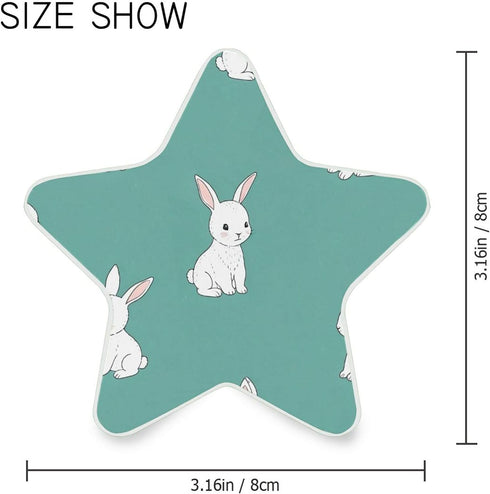 Burbuja 0.2W Bunny LED Night Light Plug into Wall Star-Shaped Nightlight Dusk to Dawn Auto Sensor for Bedroom Bathroom