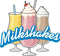 Milkshakes 16" Concession Decal Sign for Cart Trailer Stand Sticker Equipment