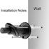 Sumnacon Sturdy Adjustable Door Stopper, Stainless Steel Modern Door Stop with Rubber Buffer, Black