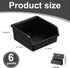 6 Pcs Slatwall Bins with Hooks Set, Small Wall Mounted Storage Bins for Organizing Accessories, Tools, Office, Garage