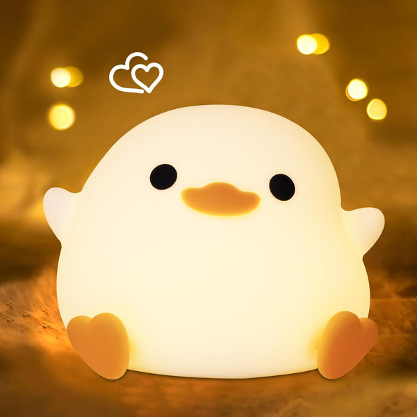 DoDo Duck Night Light, Duck LED Night Light, Nursery Silicone Bedside Touch