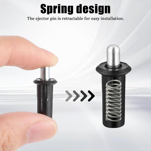 Azefnuhk 8 Pieces Black Metal Cabinet Door Damper Replacement Pins, Spring Loaded Telescopic Pivot Pin, Furniture