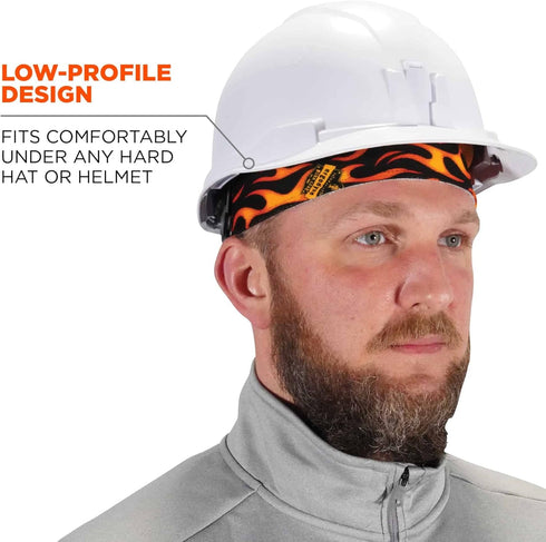 Ergodyne 3-pk Cap for Unisex Adults, Flames Design, One Size US