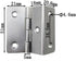 OQWKYK 2 Inch Hardware(51X15x1.0 One-Piece Eight Holes Triple Fold Hinge Iron Hinge for Cabinet Bedside Table Furniture