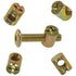 Generic M6 10 13mm (Golden,10 Barrel Nut x Cross Dowels Slotted Nuts Spring Loaded Crib Parts Replacements