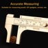Brass Pocket Caliper with Double Scale Sliding Gauge Bead Measuring Tool Millimeter Gauge Mini Brass Vernier Caliper Brass Ruler, Gold Ruler for Measuring Jewelry(100mm)