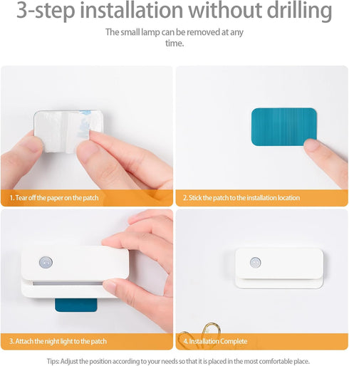 6 Pack Motion Sensor Night Light, Rechargeable Stair Lights Indoor, Warm White Motion Sensor Light Indoor, Battery