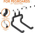 Utility Heavy Duty Pegboard Hooks - 10 Pack Peg Board Accessories for Hanging Tools Fit 1/4" Peg Holes - Pegboard Organizer Large Tool Holders for Garage Workshop Shed by LIGHT DUST