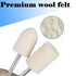 Luo ke 24 Pcs Wool Felt Polishing Bits - 3/32'' Shank Buffing Polishing Kits for Rotary Tools, includes Dremel