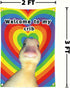 FULAISMGS 2x3 Welcome to My Crib Flag Feet Funny Flags Pride decor for bedroom Banner