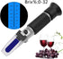 VGVGV 0-32% Brix Refractometer, Handheld Refractometer Sugar Concentration Meter Densimeter Brix Saccharimeter Sugar